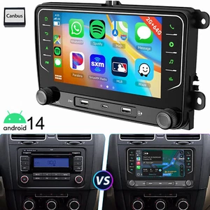 Für Golf 5 6 Jetta Polo 6R Caddy Carplay Android 14 2+64G Autoradio GPS WIFI SWC - Bild 1 von 17