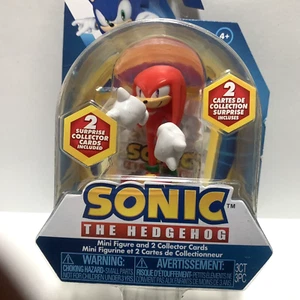 Sonic The Hedgehog Knuckles Action Figure 2.5” + 2 Collector Cards Sega Sealed - Picture 1 of 4