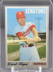1970 TOPPS MLB #303 Brant Alyea Senators Variation Cartoon No Baseball EXMT