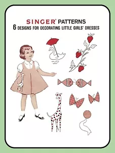 Patrón de diseño de transferencia 6 diseños para decoración de ropa infantil de colección '60 cantante - Imagen 1 de 6