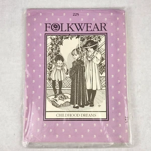 Vintage Folkwear Sewing Pattern 225 Childhood Dreams Dress Child New Uncut 1983 - Picture 1 of 9