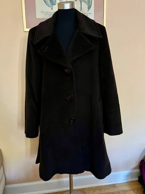 Abrigo Dale Dressin para mujer negro Amicale Pure Angora 14 más suave Foto 1 de 4