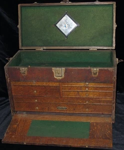 H. Gerstner & Sons 7 Drawer Oak Machinist Chest 041C Dayton Ohio USA - Picture 1 of 19
