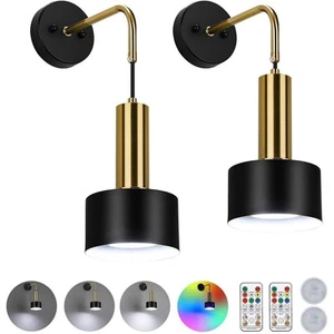 Lightsjoy 2er Pack wiederaufladbare RGB Wandleuchten mit Fernbedienung, dimmbar - Bild 1 von 9