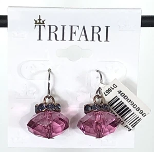 Trifari Ohrringe Ohrhänger rosa - Neu mit Etikett - Bild 1 von 16