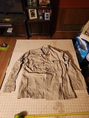 Propper Combat Coat Mens  BDU Ripstop Shirt 100% Cotton Khaki XL Long New - Image 1 of 4