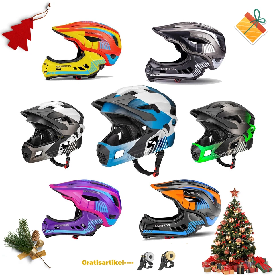 ROCKBROS Fahrrad Kinder Integralhelm Schutzhelm Antischweiß Trennbar 48-58CM - Bild 1 von 4