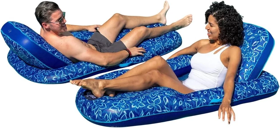 2 Pack Aqua Luxury Pool Lounger & Tanner Pool Float - 1819489 -