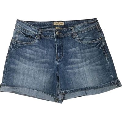 Earl Jeans Size 10 Cuffed Denim Shorts - Image 1 of 4