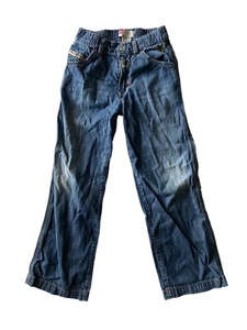 Diesel Jeans Blue Distressed Bootcut Boys Size 7 19x22 Good Condition - Picture 1 of 10