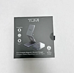 Chargeur sans fil magnétique pliable 15w Tumi 3 en 1 - Photo 1 sur 11