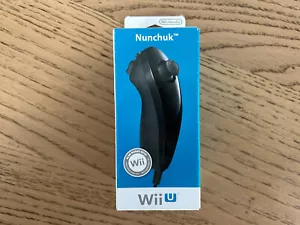 Manette NUNCHUK NINTENDO WII U NEUF officiel noir - Photo 1/4