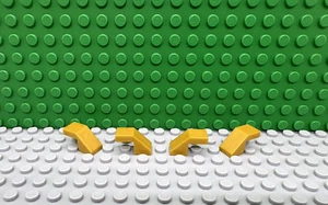 Lego 4 Perla Oro 2x1 pendientes doblado 45 grados bloque ladrillo NUEVO - Imagen 1 de 1