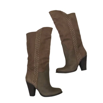 Botas de Montar MIA Edición Limitada Fahrenheit Cuero Marrón Hasta la Rodilla Talla 9 Foto 1 de 4