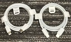 Apple Lightning Cable to USB-C - 2 Pack OEM Apple USB-C to Lightning Cable - NEW - Picture 1 of 1