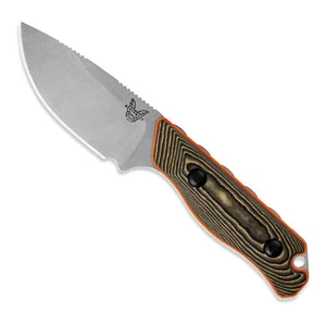 Benchmade Hidden Canyon Hunter Fixed Knife | Brown & Orange / Satin | 15017-1 - Picture 1 of 8