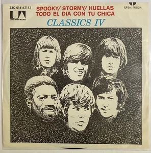 CLASSICS IV - STORMY - 1978 MEXICAN 7" EP PS TRANSLUCENT WAX, POP ROCK - Imagen 1 de 5