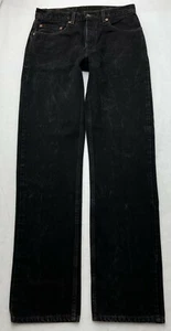 H639 Vintage 1998 USA Levi's 505 schwarze Jeans Etikett Größe 32 x 34 (Maße 31 x 35") lang - Bild 1 von 10