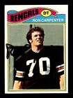 Ron Carpenter Signed 1977 Topps Football #168 - Cincinnati Bengas