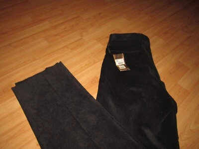 NWT New LINEA NATURALE Men's Sz 33 Fairley Black Corduroy Pans Pleated Front - Image 1 of 4