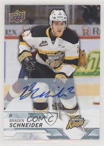 2018-19 Upper Deck CHL Auto Braden Schneider #84 Auto