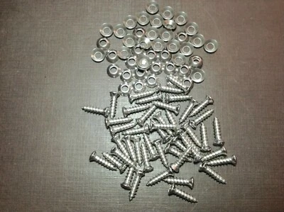 45 piezas #8 x 5/8" con #6 cabeza acero inoxidable decoración moldura tornillos arandelas avellanadas M Foto 1 de 4