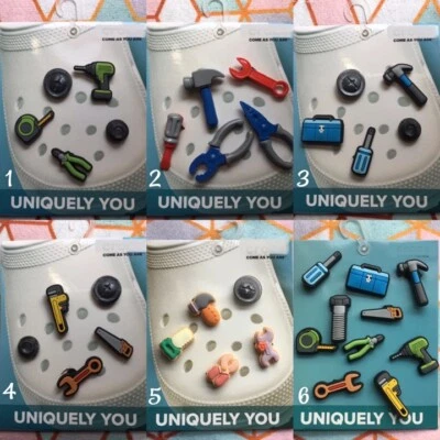 Crocs Handmade jibbitz 5pc Handyman Tools Toolbox Screwdriver shoe charms set 9 - Image 1 of 4
