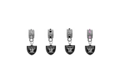 Las Vegas Raiders Oakland Football European Rhinestone Charm Bracelet Necklace Cover