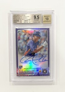 CARLOS CORREA 2015 Topps Chrome Rookie Auto RC Purple Refractor /250 BGS 9.5/10