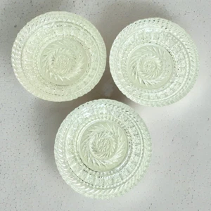 Fostoria Crystal Whirlwind Set of 3 ~ 5 1/2"  Round Condiment or Appetizer Dish - Picture 1 of 7