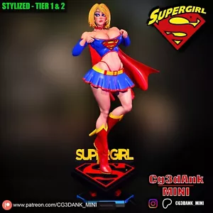 Supergirl Statue 3D Print Unpainted/Unassembled - Picture 1 of 24