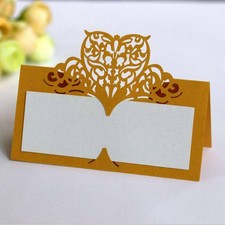 Hollow Laser Cut Lace Seat Card Table Number Name Card Wedding Place Cards LH