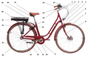 SFM / Sachs Vordergabel taubenblau ZX325bl Saxonette Style Plus 20 - Picture 1 of 1