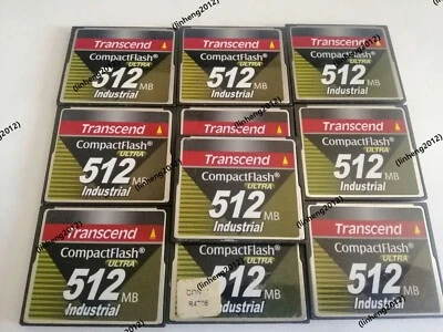 10pcs  Transcend 512MB Ultra Speed Industrial  CF Card (ts512mcf100i) - Image 1 of 2