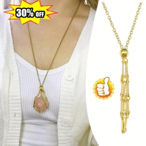 1*Crystal Holder Cage Necklace Stone Holder Necklace Daily Wear 2025 - Picture 1 of 19