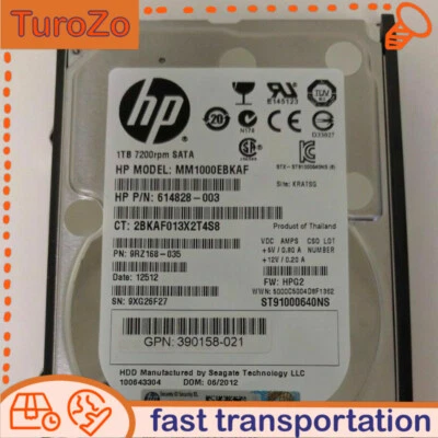 625609-B21 HP 626162-001 1TB 3Gb/s SATA 7.2K 2.5" MDL Hard Drive For Gen6 G6 G7 - Image 1 of 4