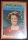 1941 Dec 25 THIS WEEK Magazine FN 6.0 Shirley Temple Secret 12x17" COVER ONLY