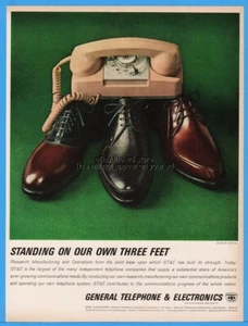 1963 General Telephone GTE Oxford Shoes Vintage Pink Princess Phone photo Ad - Picture 1 of 1