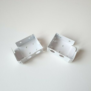  1 Pair Matt White Venetian Blind Brackets 50mm - Spare Parts with Screws!
