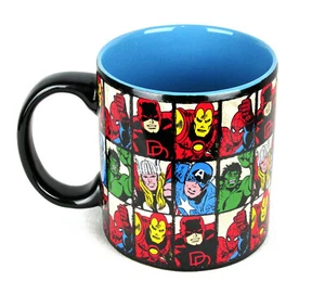 Taza de café de cerámica Marvel Comics Superhero 20 oz con mango multicolor nueva con etiquetas - Imagen 1 de 6