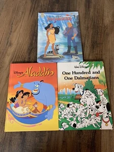 90s Vintage Disney Pocahontas, Aladdin, 100 & 1 Dalmatians Hardcover Large Books - Bild 1 von 19