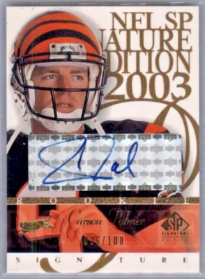 2003 SP Signature Autographs Blue Ink Numbered Carson Palmer #SC 26/100 BENGALS - Image 1 of 2