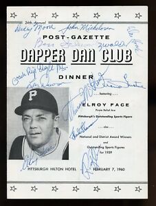 1960 Pittsburgh Pirates Dapper Dan Club Signed Program w/ Don Hoak