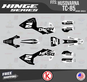 Graphics Kit for Husqvarna TC85 (2018-2022) Hinge Series - White - Picture 1 of 6