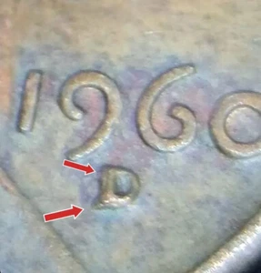 1960 “D” D over D Doubling Error—1 Cent Lincoln Penny - Picture 1 of 6
