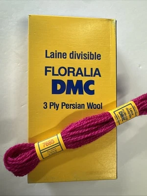 DMC Floralia Laine 3 Ply Persian Wool 3 Ply Yarn- Magenta #7685- Box Of 10 - Image 1 of 2