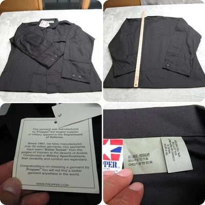 Propper Jacket Mens XXL Black Water Resistant  Military BDU Work Uniform NEW - Image 1 of 4