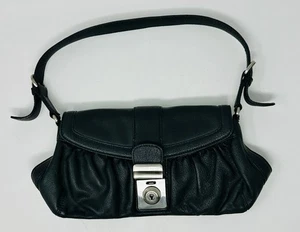 Antonio Melani Black Leather Purse Handbag Adjustable Strap C293 - Picture 1 of 8