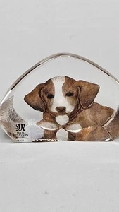 Beautiful Mats Jonasson, Målerås, Sweden, full lead crystal Puppy dog, Colorful - Picture 1 of 7