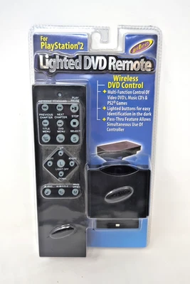 NEW Rare Playstation 2 - Intec - Wireless Lighted DVD Remote Control For Ps2 - Image 1 of 2
